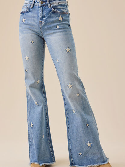Anslie Star Embroidered Jeans - TULLABEE