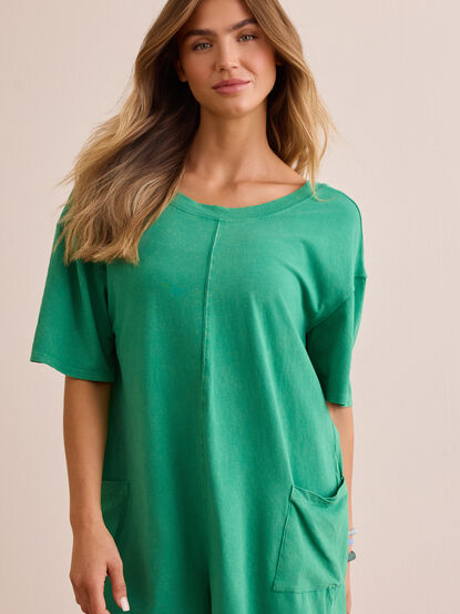 Hang Tough Washed Reversible Tee Romper - TULLABEE