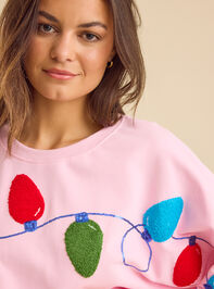 Christmas Lights Crew Neck Detail 2 - TULLABEE