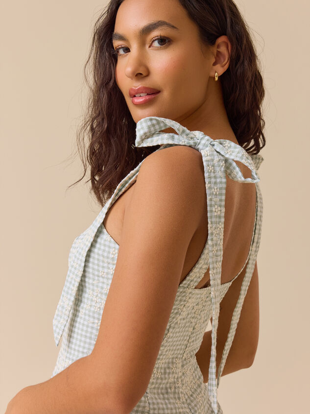 Berkley Gingham Romper Detail 2 - TULLABEE