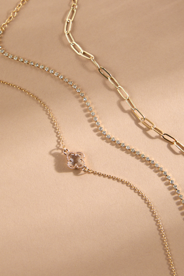 Crystal Clover Bracelet Set - Altar'd State