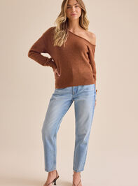 Kinsley Asymmetrical Knit Sweater Detail 3 - TULLABEE