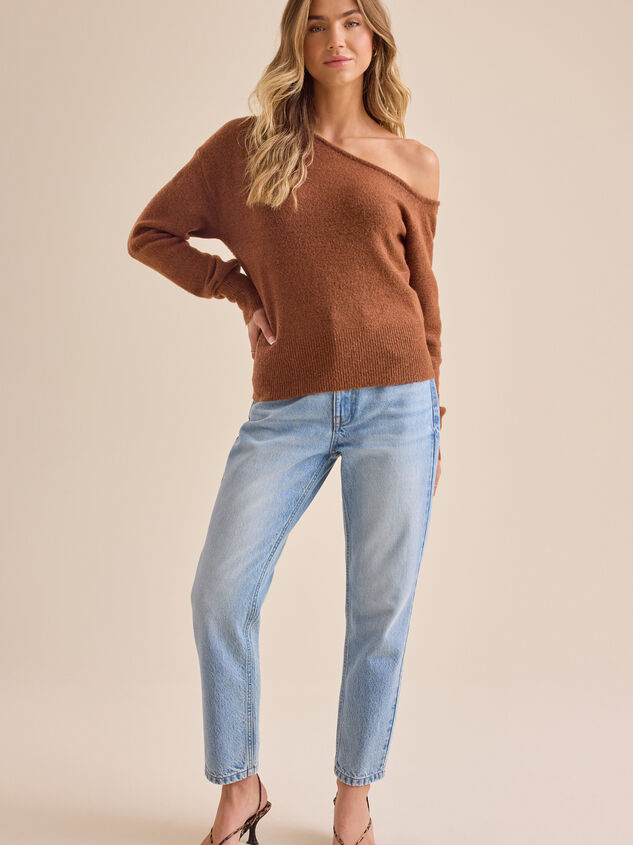 Kinsley Asymmetrical Knit Sweater Detail 3 - TULLABEE