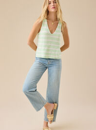 Chiara Striped Crochet Tank Detail 2 - TULLABEE