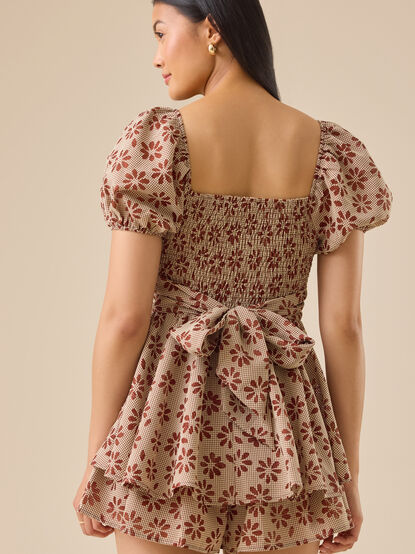 Penelope Puff Sleeve Romper - TULLABEE