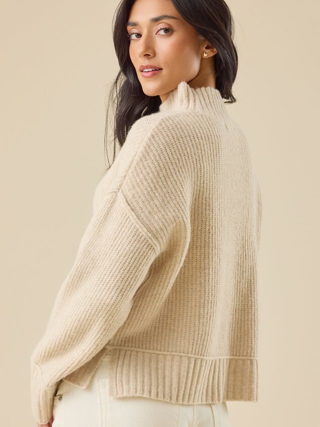 Josie Mock Neck Sweater Detail 5 - TULLABEE