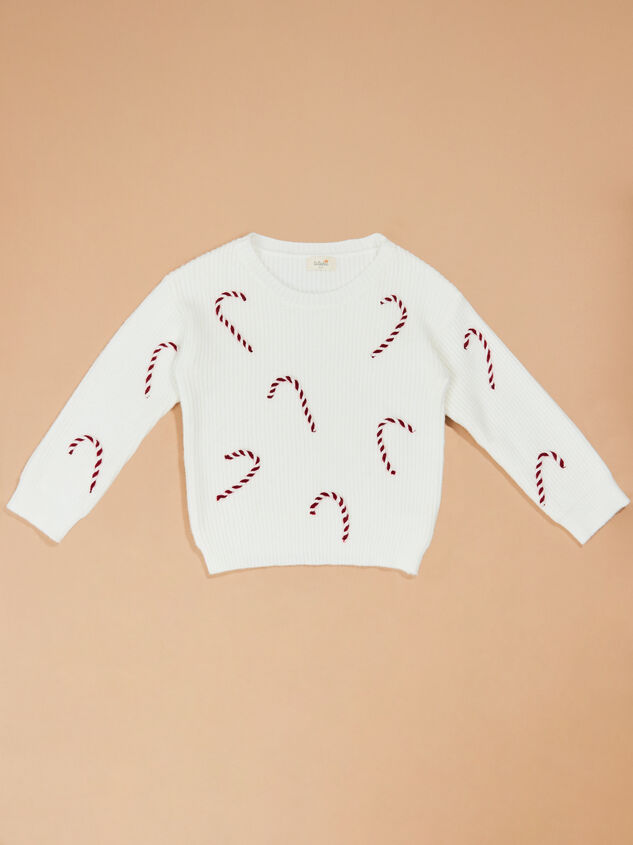 Candy Cane Cozy Sweater Detail 2 - TULLABEE