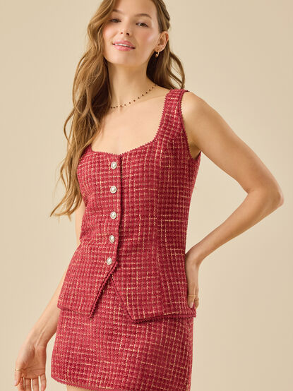 Leilani Tweed Vest - TULLABEE