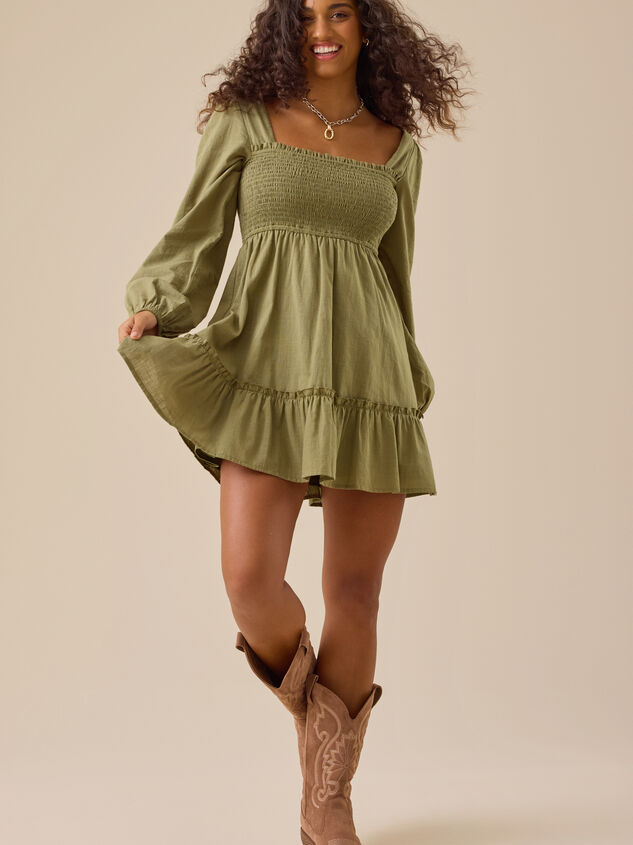 Cheryl Smocked Mini Dress Detail 4 - TULLABEE