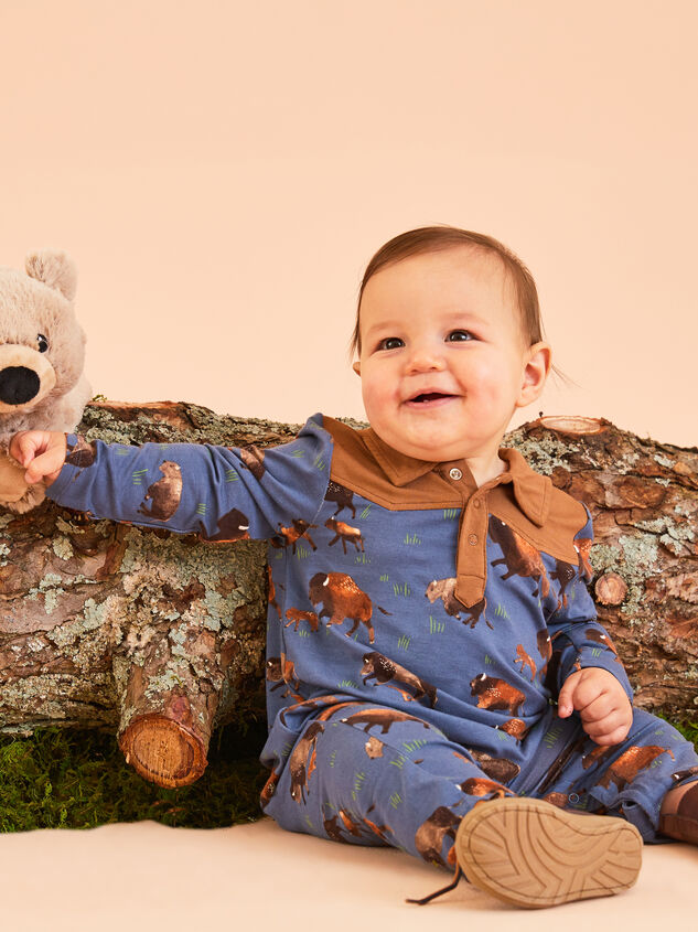 Bison Cowboy Polo Jumpsuit - TULLABEE