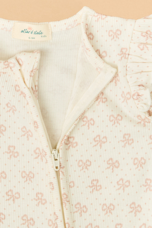 Vintage Mini Bows Ruffle Footie - Altar'd State - 