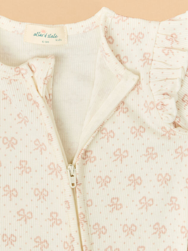 Vintage Mini Bows Ruffle Footie Detail 3 - TULLABEE