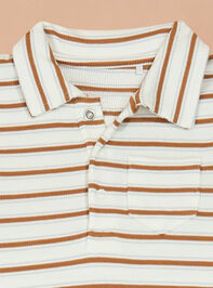 Samuel Stripe Polo Romper Detail 3 - TULLABEE