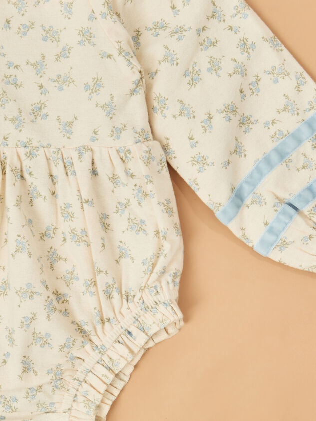 Ella Velvet Trim Floral Bubble Detail 2 - TULLABEE