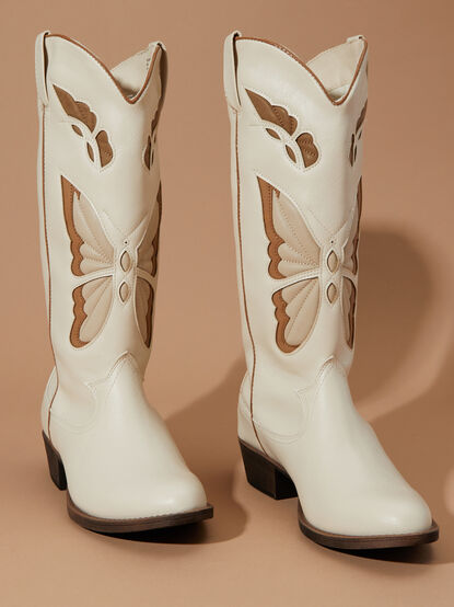 Monarch Butterfly Cut Out Boots - TULLABEE