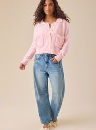 Vanna Collared Button Up Cardigan Detail 2 - TULLABEE