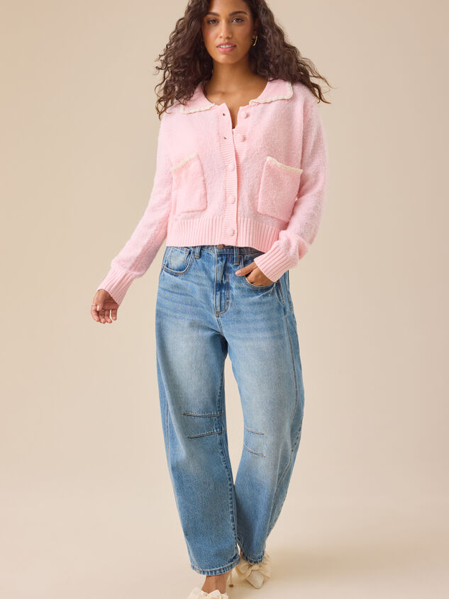 Vanna Collared Button Up Cardigan Detail 2 - TULLABEE