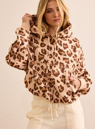 Luxe Leopard Fleece Hoodie Detail 2 - TULLABEE
