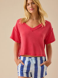 Ada Ribbed Boxy Tee Detail 2 - TULLABEE