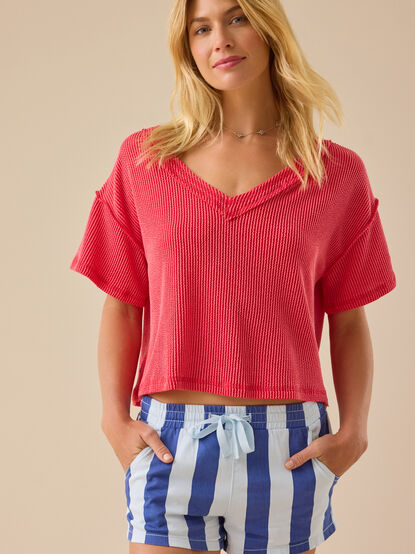 Ada Ribbed Boxy Tee - TULLABEE