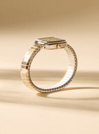 Mixed Metal Rectangle Watch Detail 3 - TULLABEE