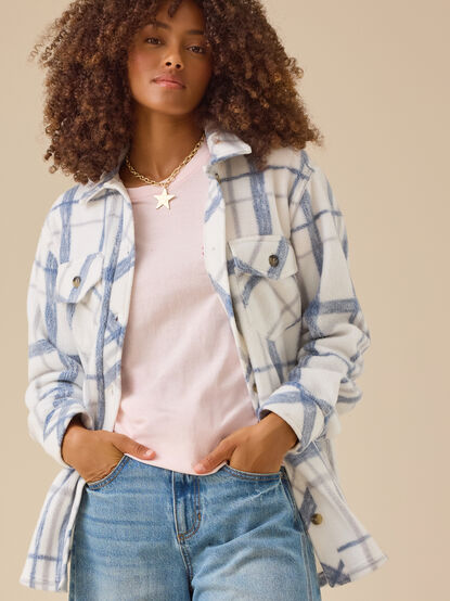 Esme Plaid Fleece Jacket - TULLABEE
