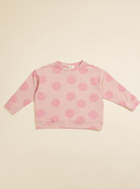 Pink Smiley Face Sweatshirt - TULLABEE