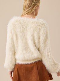 Tia Fuzzy Cardigan Detail 5 - TULLABEE