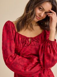 Helene Jacquard Mini Dress Detail 2 - TULLABEE