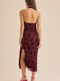 Selene Cowl Neck Midi Dress Detail 4 - TULLABEE