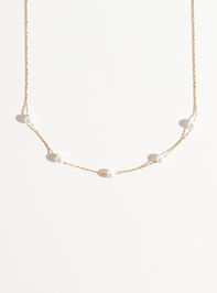 18k Gold Pearl Charm Necklace Detail 4 - TULLABEE