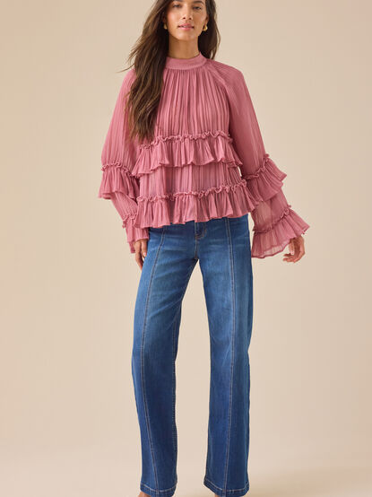 Odette Chiffon Ruffle Top - TULLABEE