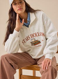 Quarter-Zip Stars Hollow Pullover Detail 3 - TULLABEE