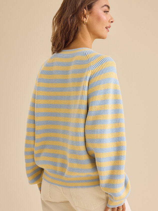 Hadley Striped Cardigan Detail 5 - TULLABEE