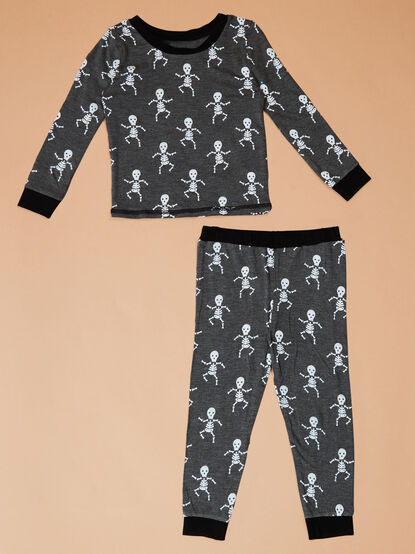 Skelly Glow in the Dark Pajamas by Mudpie - TULLABEE