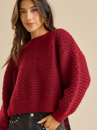 Betty Plaid Bow Sweater - TULLABEE