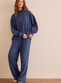 Balanced Ease Ribbed Wide Leg Pants Detail 6 - TULLABEE