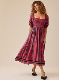 Marley Plaid Mama Dress Detail 2 - TULLABEE