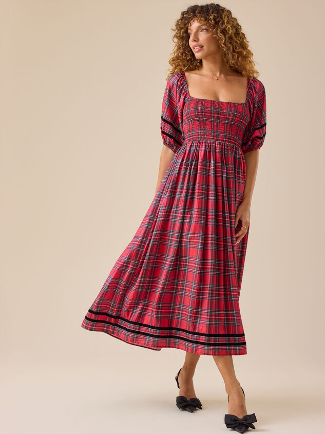 Marley Plaid Mama Dress Detail 2 - TULLABEE