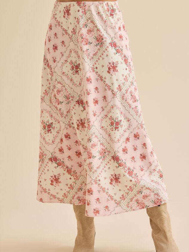 Gale Bandana Midi Skirt Detail 3 - TULLABEE