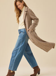 Katrina Plaid Overcoat Detail 2 - TULLABEE