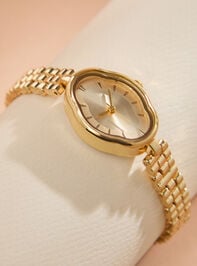 Gold Oblong Link Watch - TULLABEE