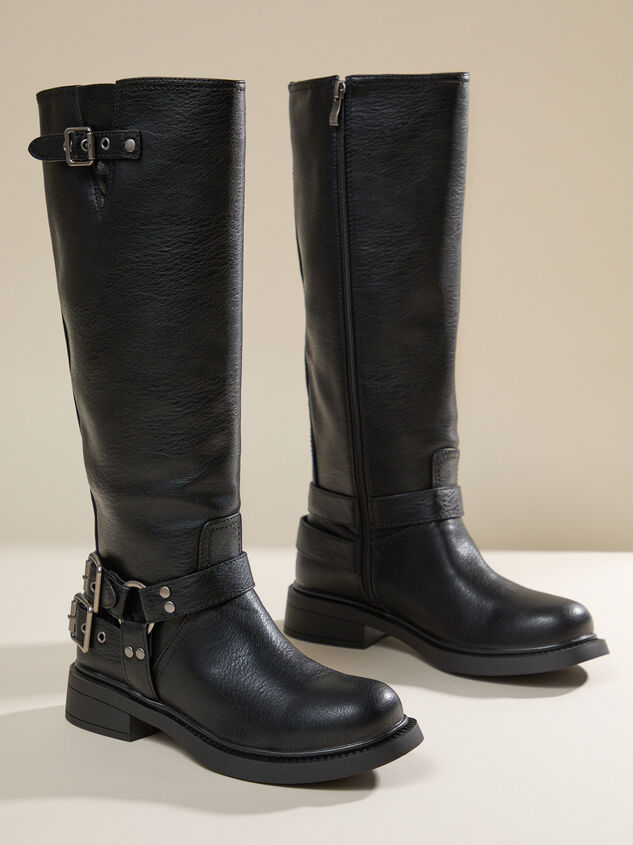 Kaylen Tall Moto Boot by Billini Detail 2 - TULLABEE