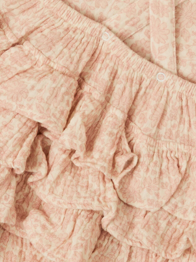 Harper Floral Sunsuit with Hat Detail 3 - TULLABEE