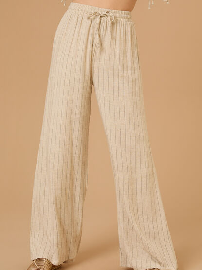 Hollis Striped Linen Pants - TULLABEE
