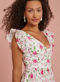 Lindi Eyelet Floral Maxi Dress Detail 4 - TULLABEE