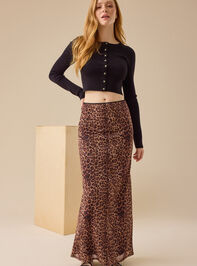 Francie Cheetah Maxi Skirt Detail 6 - TULLABEE