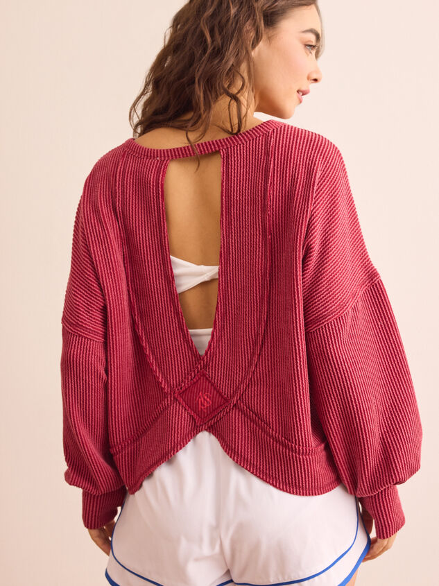 Urban Unwind Open Back Long Sleeve Detail 2 - TULLABEE