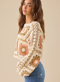 Annie Crochet Square Sweater Detail 4 - TULLABEE