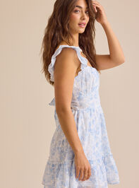 Lila Floral Mini Dress Detail 4 - TULLABEE